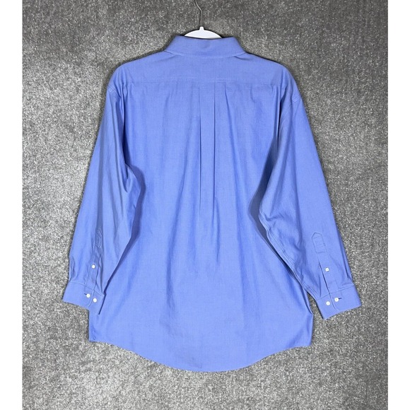 Vintage Brooks Brothers 346 Regular Fit Button Up Dress Shirt Mens Size 16.5-2/3 - Picture 2 of 8